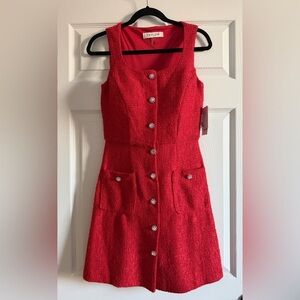 NWT Taylor Red Textured Mini Dress